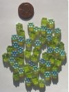 50 8mm Green AB Flowers